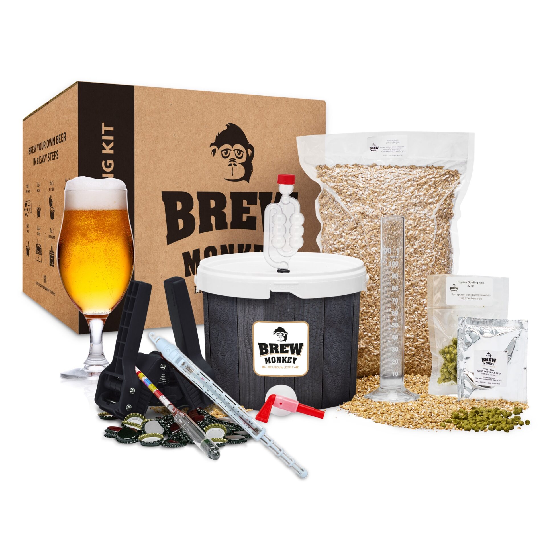 Brew Monkey Home Brewing Kit - Complete Blond