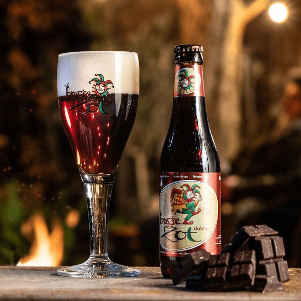 Brew Monkey bierbrouwpakket - bierpakket cadeau Brugse Zot dubbel bier met glas