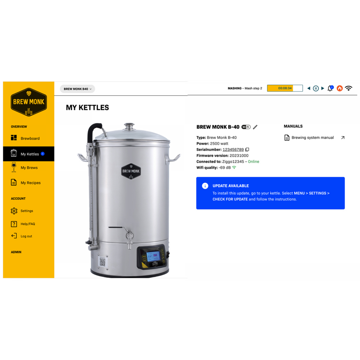 Brew Monk™ B40 système de brassage WIFI