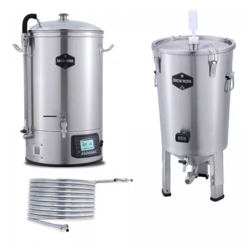 Brew Monk combo deal - Brew Monk™ B40 WiFi-Brausystem – 30 Liter Würze - Brew Monk™ Fermenter - Würzekühler